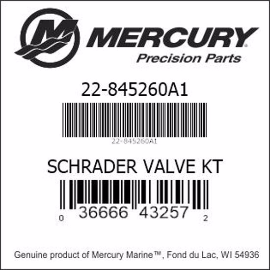 Bar codes for Mercury Marine part number 22-845260A1