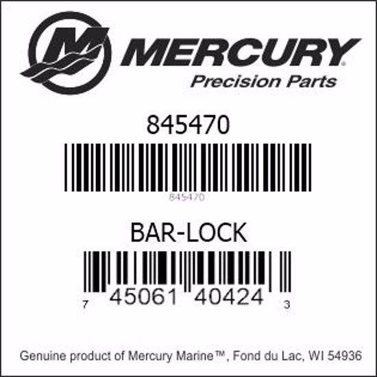 Bar codes for Mercury Marine part number 845470