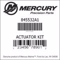 Bar codes for Mercury Marine part number 845532A1