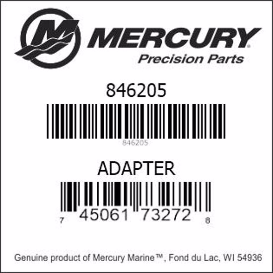 Bar codes for Mercury Marine part number 846205