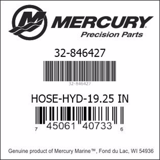 Bar codes for Mercury Marine part number 32-846427