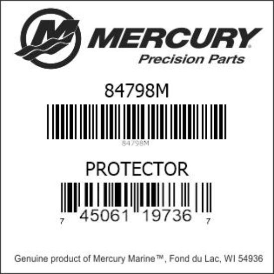 Bar codes for Mercury Marine part number 84798M