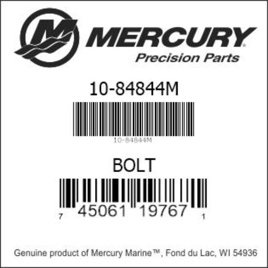 Bar codes for Mercury Marine part number 10-84844M