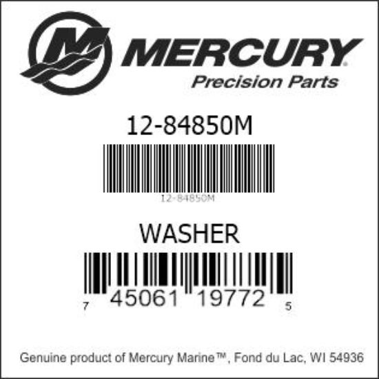 Bar codes for Mercury Marine part number 12-84850M