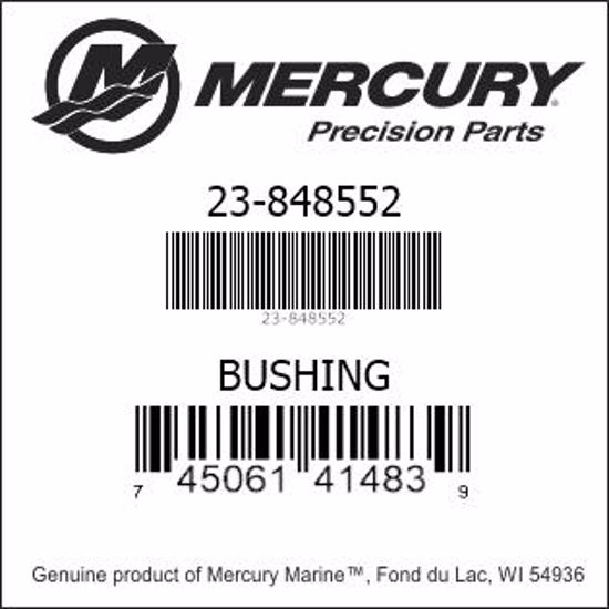 Bar codes for Mercury Marine part number 23-848552
