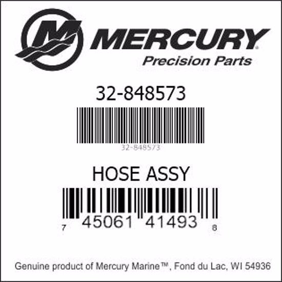 Bar codes for Mercury Marine part number 32-848573