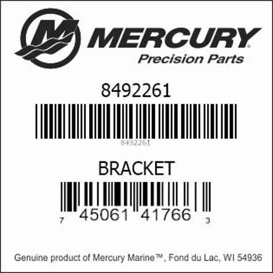 Bar codes for Mercury Marine part number 8492261