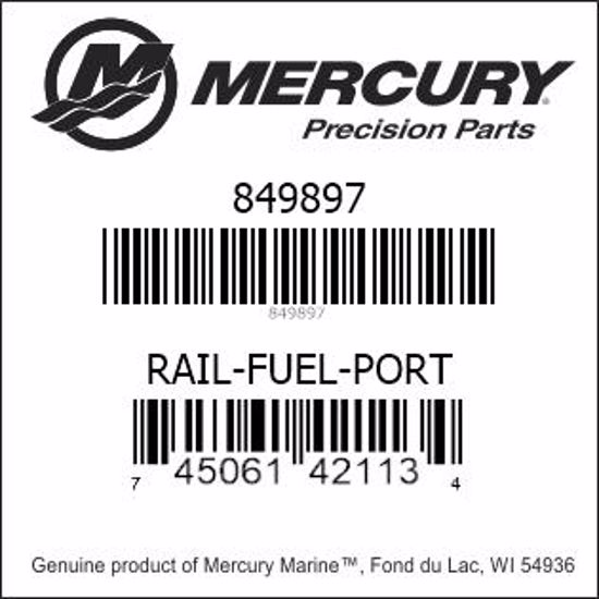 Bar codes for Mercury Marine part number 849897