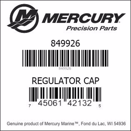 Bar codes for Mercury Marine part number 849926