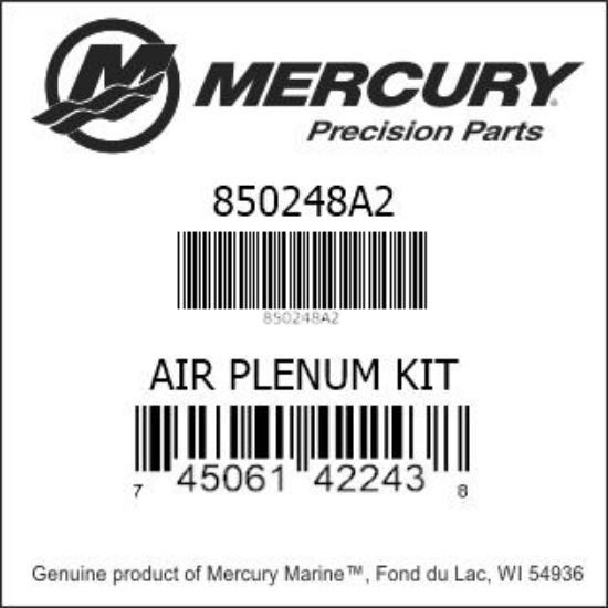 Bar codes for Mercury Marine part number 850248A2