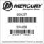 Mercury Marine part number 85035T SPACER Bar codes for Mercury Marine part number 85035T
