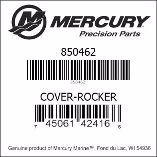 Bar codes for Mercury Marine part number 850462