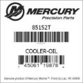 Bar codes for Mercury Marine part number 85152T