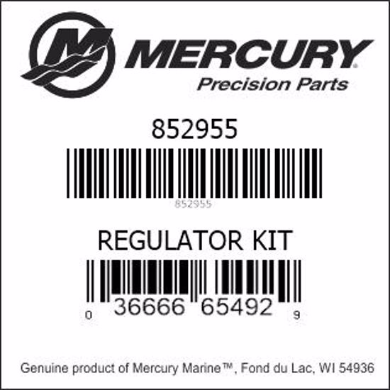 Bar codes for Mercury Marine part number 852955