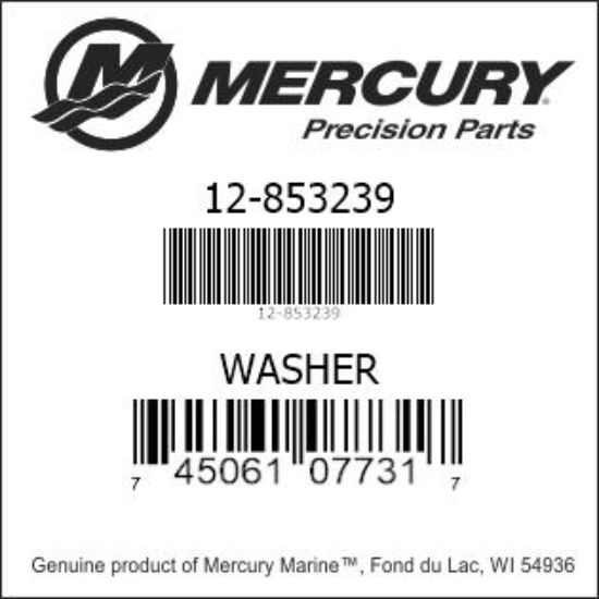 Bar codes for Mercury Marine part number 12-853239