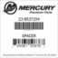 Mercury Marine part number 23-8537154 SPACER Bar codes for Mercury Marine part number 23-8537154