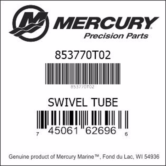 Bar codes for Mercury Marine part number 853770T02