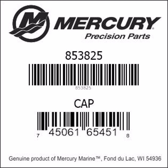 Bar codes for Mercury Marine part number 853825