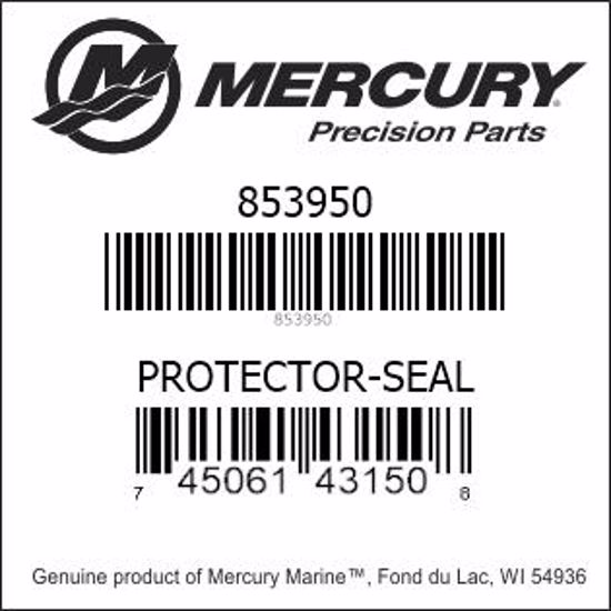 Bar codes for Mercury Marine part number 853950
