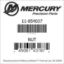 Mercury Marine part number 11-854037 NUT Bar codes for Mercury Marine part number 11-854037