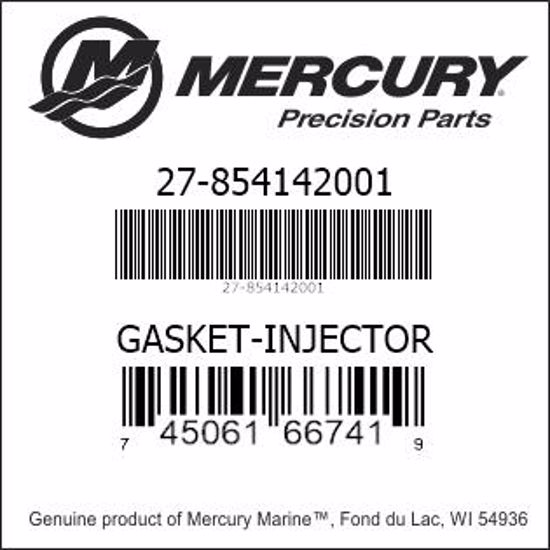 Bar codes for Mercury Marine part number 27-854142001