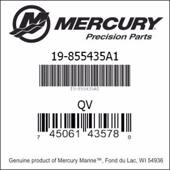 Bar codes for Mercury Marine part number 19-855435A1