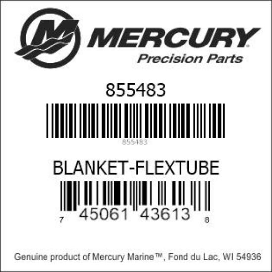 Bar codes for Mercury Marine part number 855483