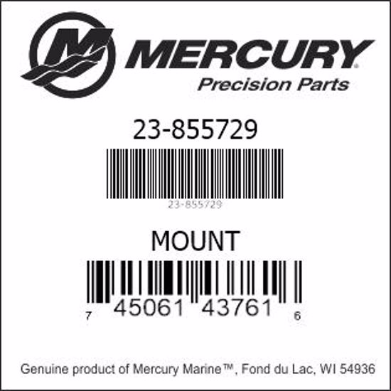 Bar codes for Mercury Marine part number 23-855729