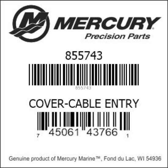 Bar codes for Mercury Marine part number 855743