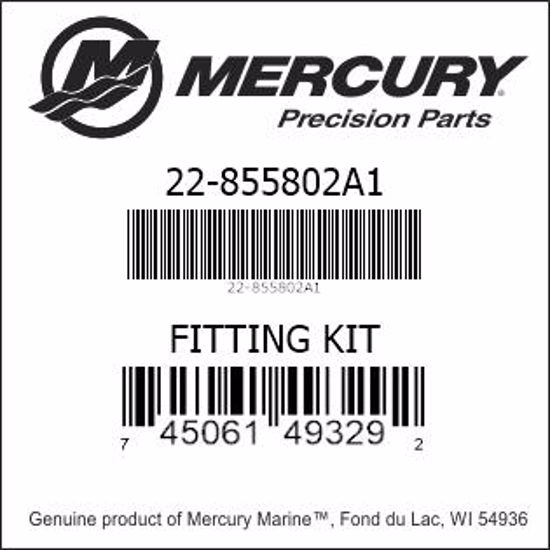 Bar codes for Mercury Marine part number 22-855802A1