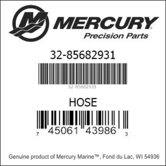 Bar codes for Mercury Marine part number 32-85682931