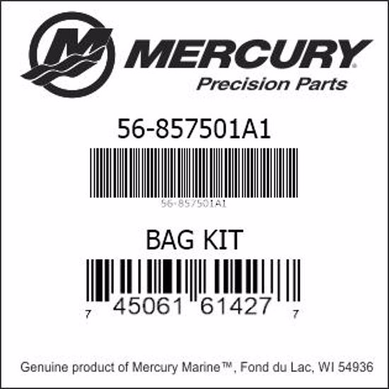 Bar codes for Mercury Marine part number 56-857501A1