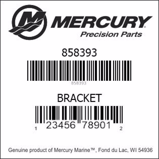 Bar codes for Mercury Marine part number 858393