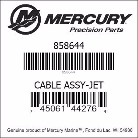 Bar codes for Mercury Marine part number 858644