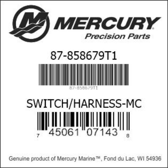 Bar codes for Mercury Marine part number 87-858679T1