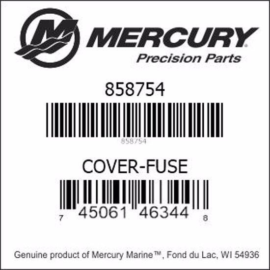 Bar codes for Mercury Marine part number 858754