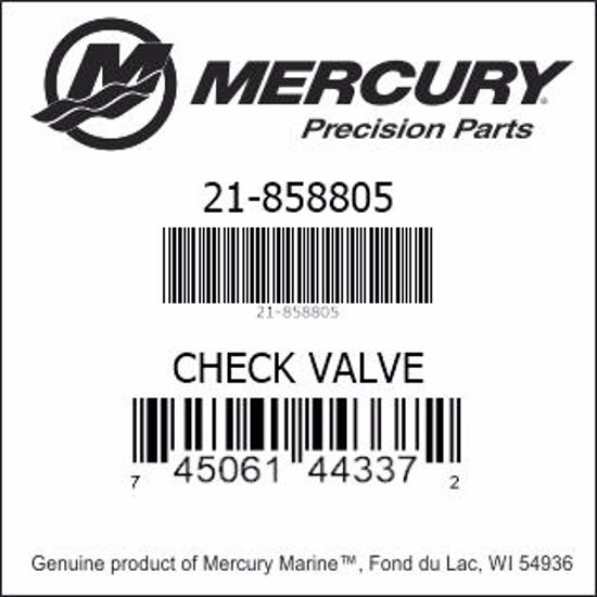 Bar codes for Mercury Marine part number 21-858805