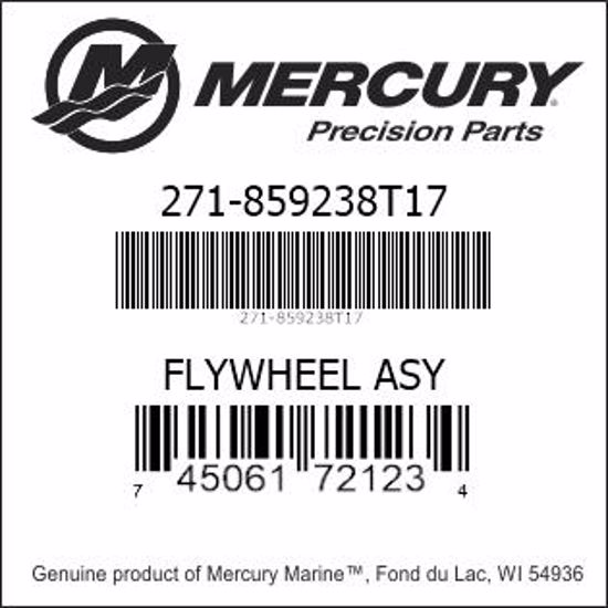 Bar codes for Mercury Marine part number 271-859238T17