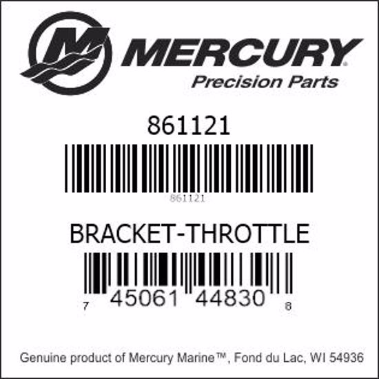 Bar codes for Mercury Marine part number 861121