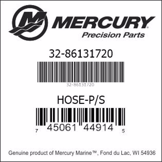 Bar codes for Mercury Marine part number 32-86131720