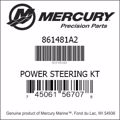 Bar codes for Mercury Marine part number 861481A2
