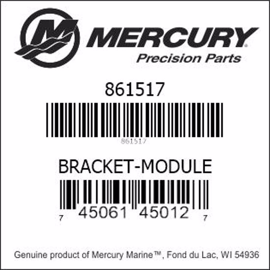Bar codes for Mercury Marine part number 861517