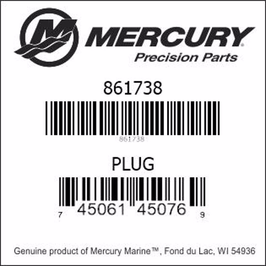 Bar codes for Mercury Marine part number 861738