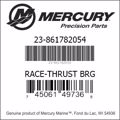 Bar codes for Mercury Marine part number 23-861782054