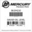 Mercury Marine part number 86194210 GAUGE-OIL LEVEL Bar codes for Mercury Marine part number 86194210
