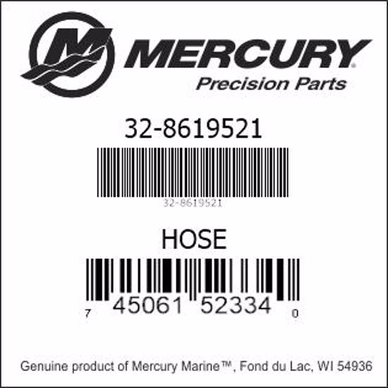 Bar codes for Mercury Marine part number 32-8619521
