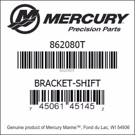 Bar codes for Mercury Marine part number 862080T