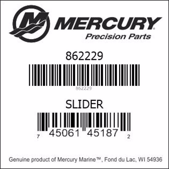 Bar codes for Mercury Marine part number 862229