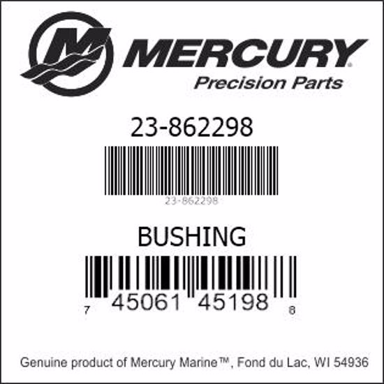 Bar codes for Mercury Marine part number 23-862298