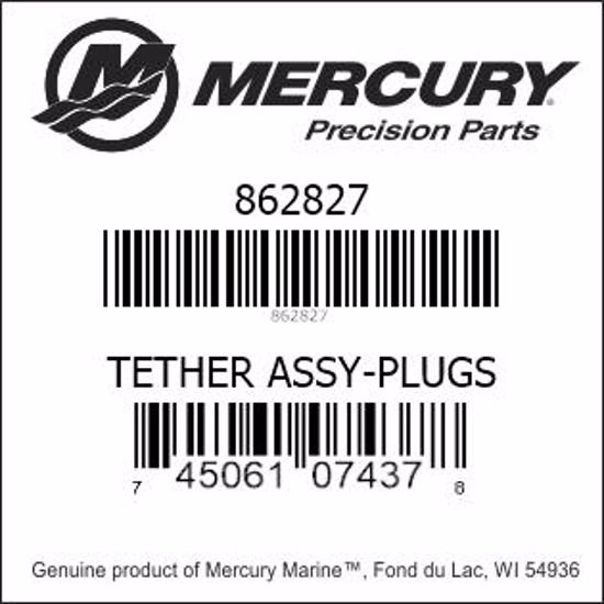 Bar codes for Mercury Marine part number 862827